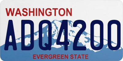 WA license plate ADQ4200
