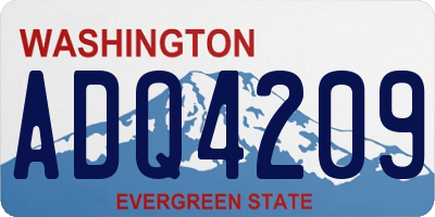WA license plate ADQ4209