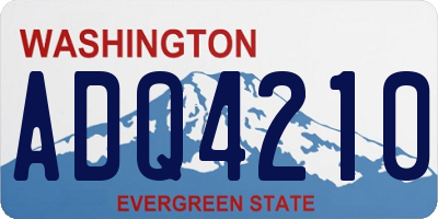 WA license plate ADQ4210