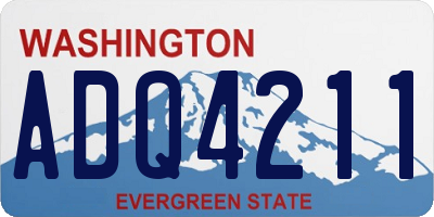 WA license plate ADQ4211