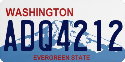 WA license plate ADQ4212