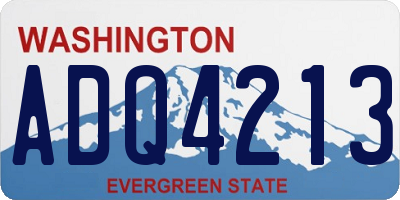 WA license plate ADQ4213