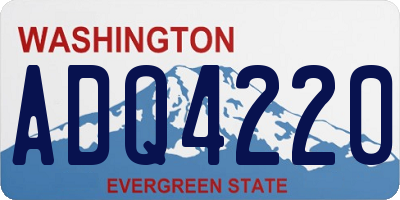 WA license plate ADQ4220