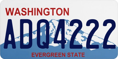 WA license plate ADQ4222