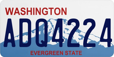 WA license plate ADQ4224