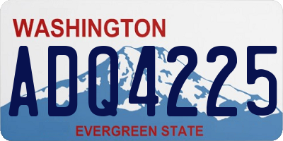 WA license plate ADQ4225