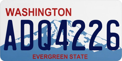 WA license plate ADQ4226