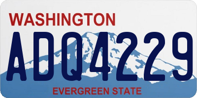 WA license plate ADQ4229