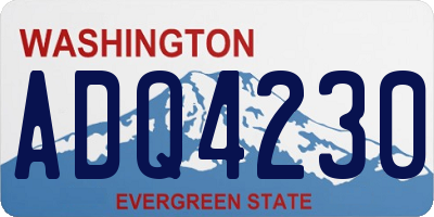 WA license plate ADQ4230