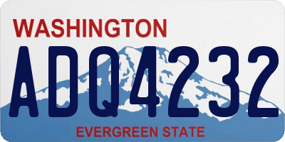 WA license plate ADQ4232