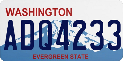 WA license plate ADQ4233
