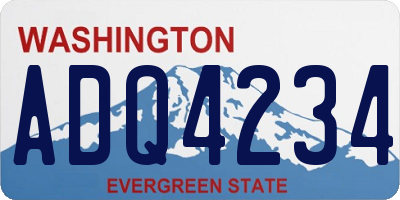 WA license plate ADQ4234
