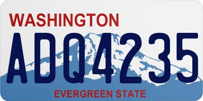 WA license plate ADQ4235