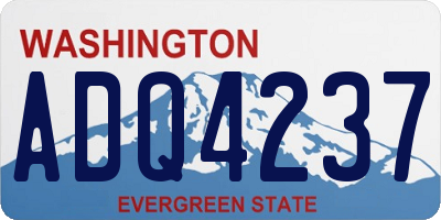 WA license plate ADQ4237