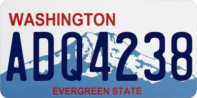 WA license plate ADQ4238