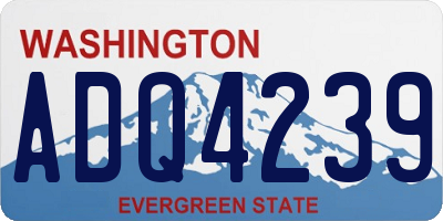 WA license plate ADQ4239