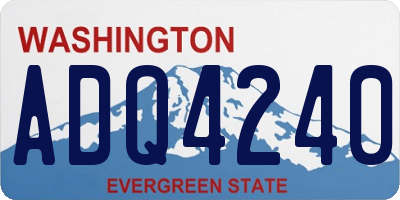 WA license plate ADQ4240