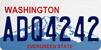 WA license plate ADQ4242