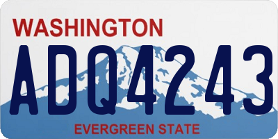 WA license plate ADQ4243