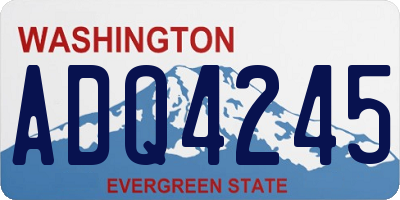 WA license plate ADQ4245