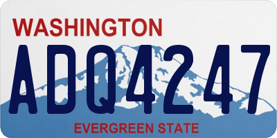 WA license plate ADQ4247
