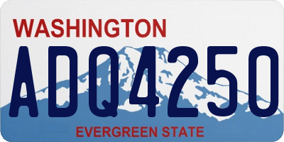 WA license plate ADQ4250