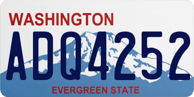 WA license plate ADQ4252