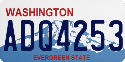 WA license plate ADQ4253