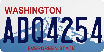 WA license plate ADQ4254