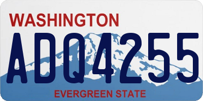 WA license plate ADQ4255