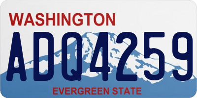 WA license plate ADQ4259