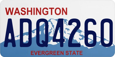 WA license plate ADQ4260