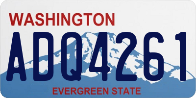 WA license plate ADQ4261