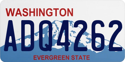 WA license plate ADQ4262