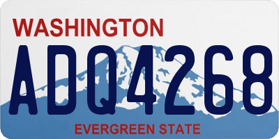 WA license plate ADQ4268
