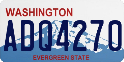 WA license plate ADQ4270