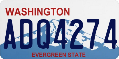 WA license plate ADQ4274