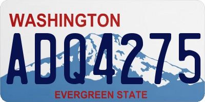 WA license plate ADQ4275