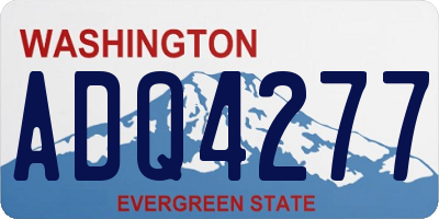WA license plate ADQ4277
