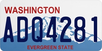WA license plate ADQ4281