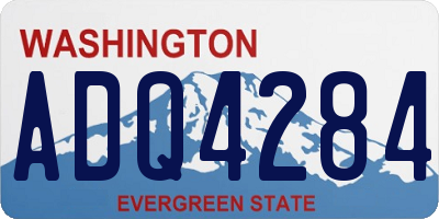 WA license plate ADQ4284