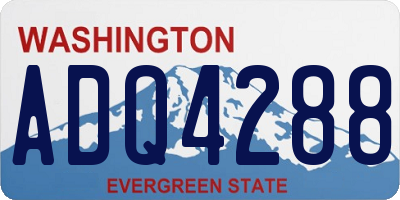 WA license plate ADQ4288