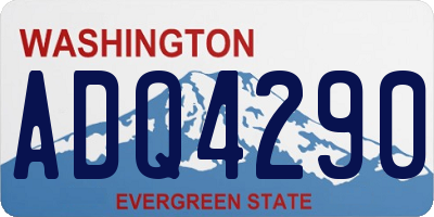 WA license plate ADQ4290