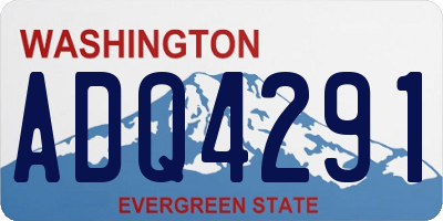 WA license plate ADQ4291