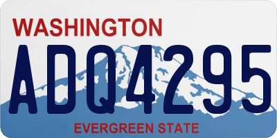 WA license plate ADQ4295