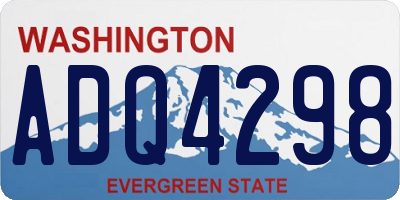 WA license plate ADQ4298