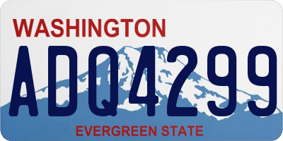 WA license plate ADQ4299