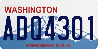 WA license plate ADQ4301