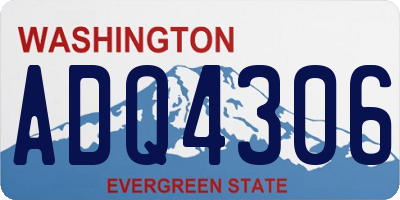 WA license plate ADQ4306