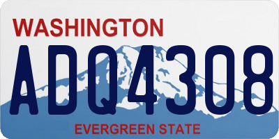 WA license plate ADQ4308